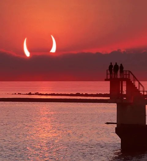 Rare devil sunrise appears in multiple countries across earth