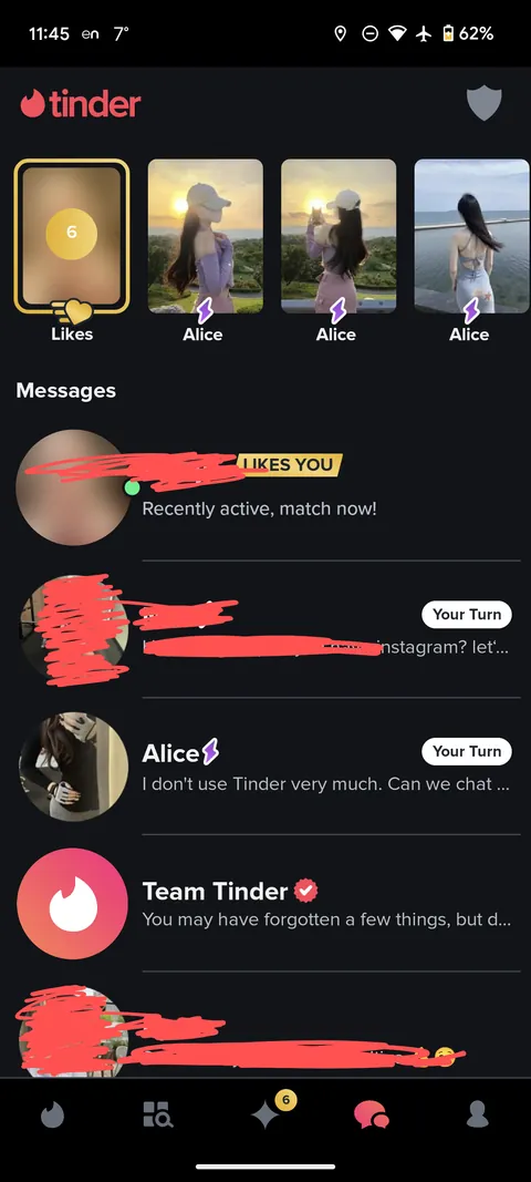 I just used a Tinder boost. Ended up getting matched with 4 different versions of the same bot.