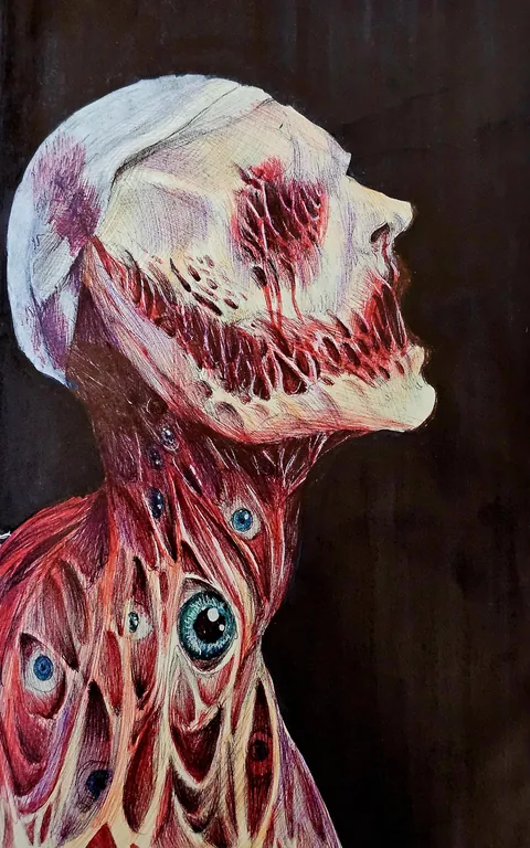 Original art "The trauma eye couldn't speak about."