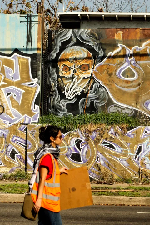Healthcare workers marched through Los Angeles today to protest ICE mistreatment of detainees [OC]