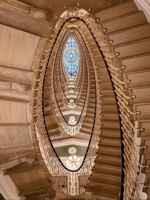 Staircase @ Hotel Bristol Palace - Genoa, Italy