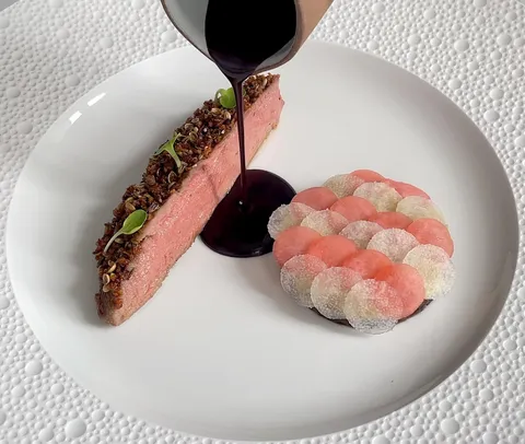 Duck Breast, Chestnut, Onion, Pear, Radish &amp; Blueberry