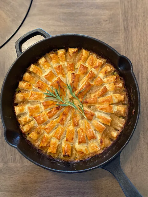 Hopefully this chicken pot pie tastes as good as it looks!