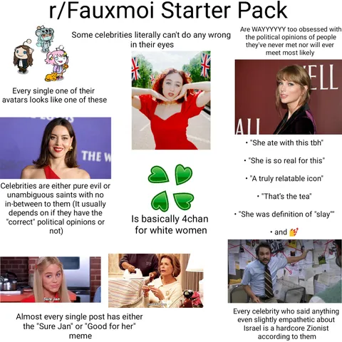 r/Fauxmoi Starter Pack (Just a stupid meme, don't take it seriously) 