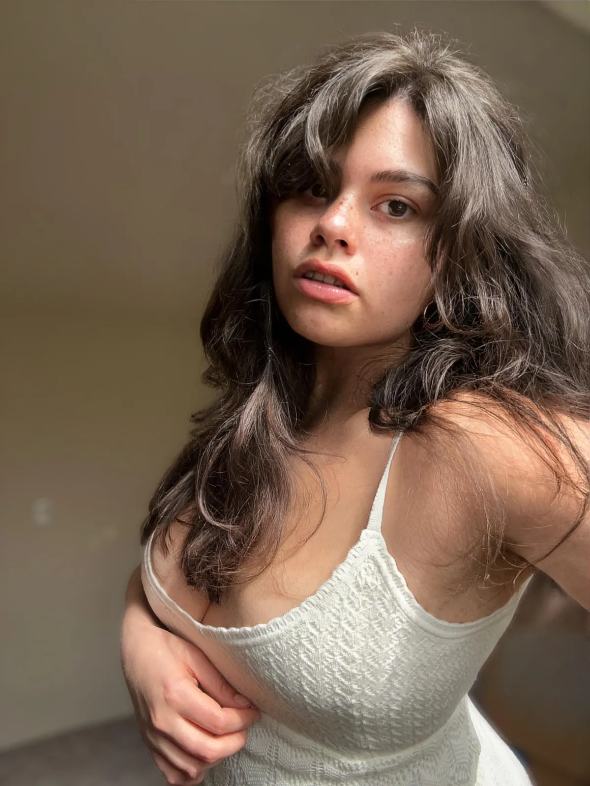 Freckled and in a sundress 