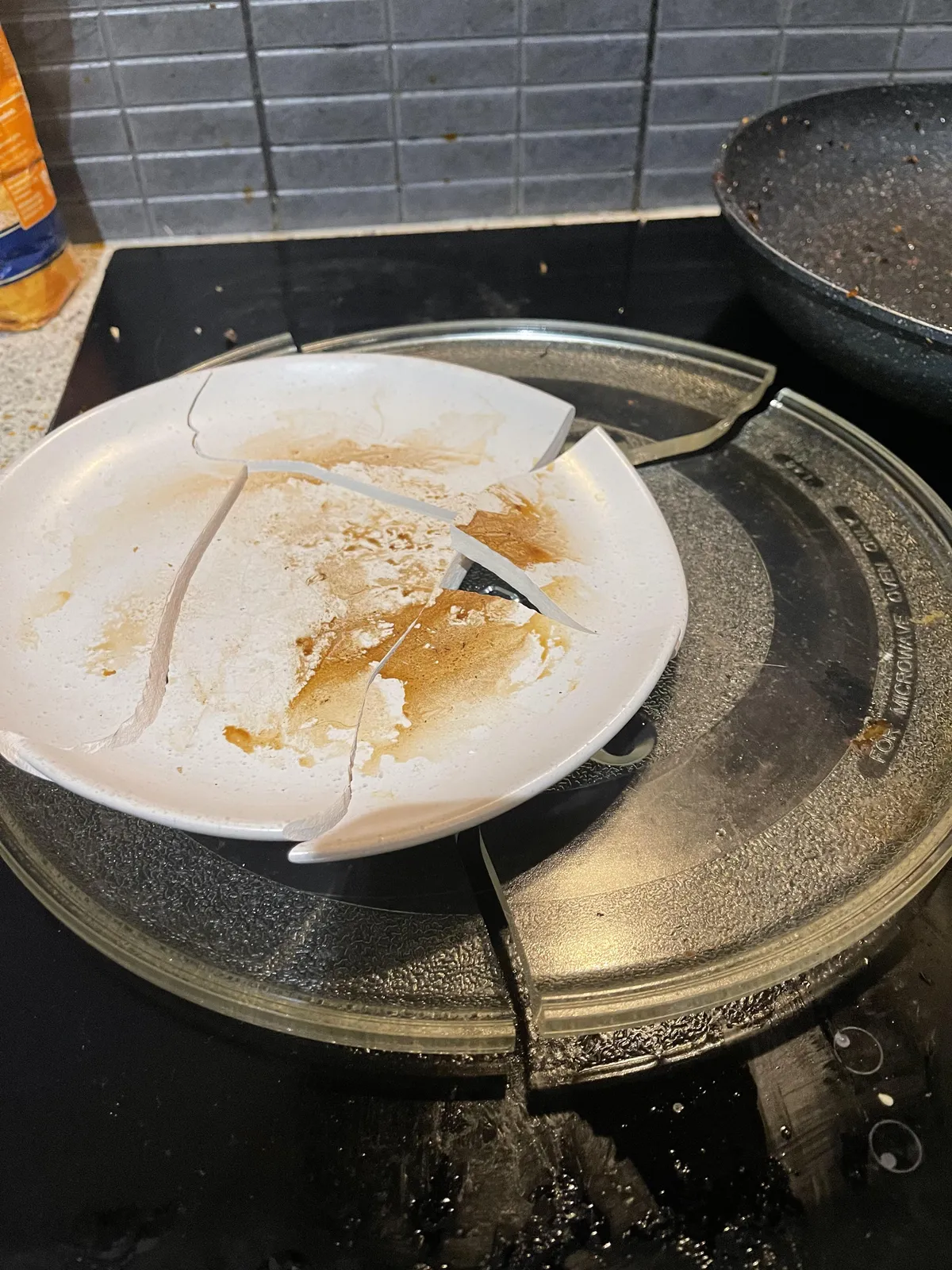 The microwave claimed two lives today. One that came with the microwave, and another that was "microwave safe".