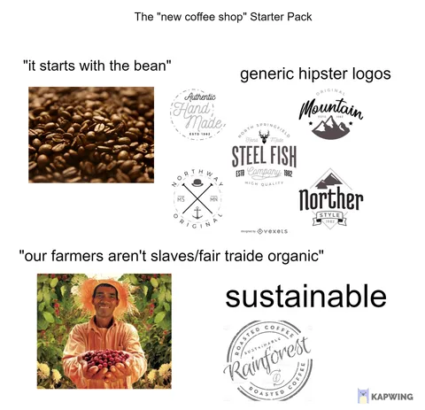 Every new coffee shop starter pack