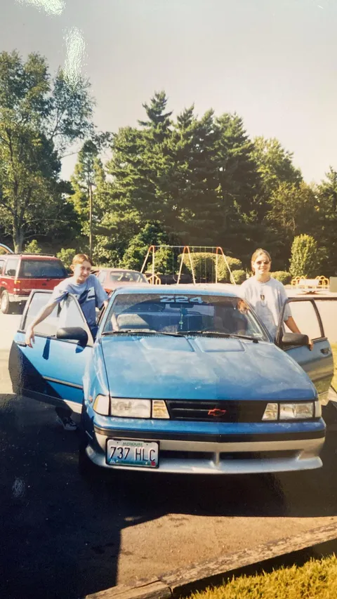 My cousin and I getting in my $600 car on my 16th bday in 1998 (probably heading to the gas station that would sell cigs to minors)