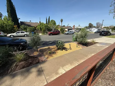 Small Front Yard Overhaul - Desert Landscape with Dry Creek in SoCal