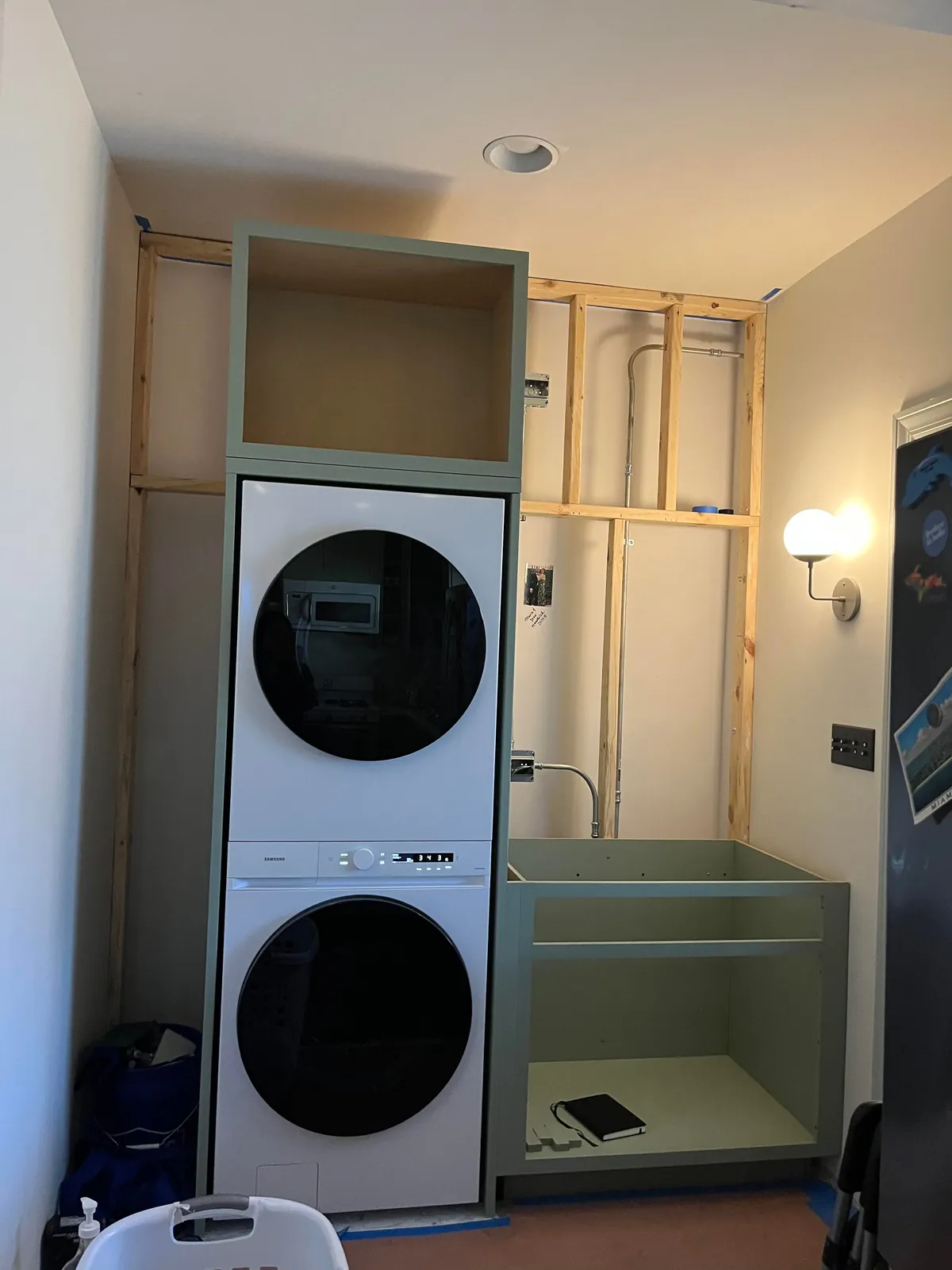 New laundry nook in our 150yr old house! After/Before and Full Process