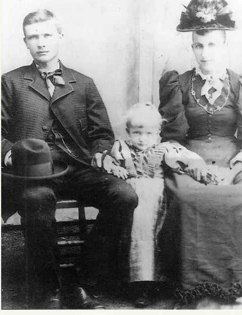 My great great grandparents and great grandmother sit for a photo in 1896. 