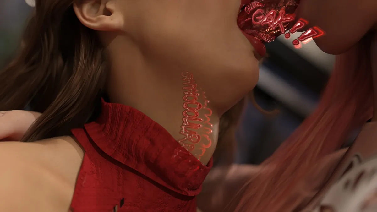 TakeOverTember Day 28: Slime Possession (Comic: House Guest) - The red slime is having a VERY productive day! Not only giving birth to a pink offspring, but snatching this family and being able to swap around whenever it wants!