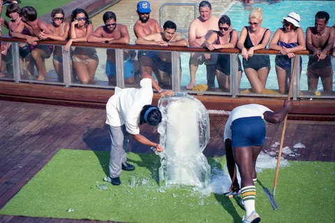 My mom on a Caribbean cruise with a couple of friends in September, 1981. My mom is the one in the middle in the first photo.
