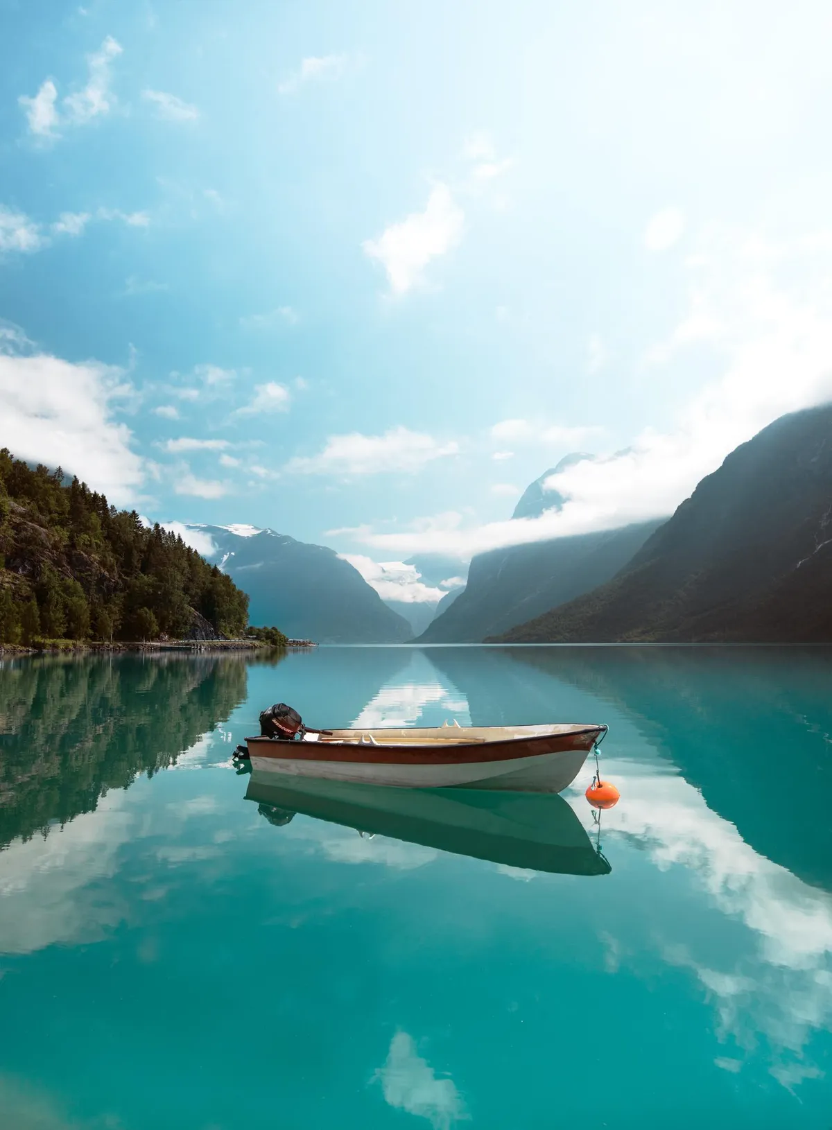 ITAP of a boat in a fjord