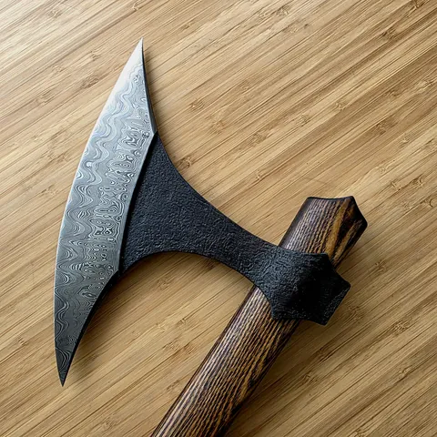 Dane Axe, Tempest_Craft (me), Damascus Steel, Wrought Iron, Ash, 2025