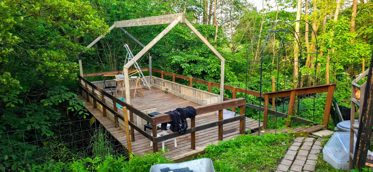 Built a Greenhouse on a Deck Over my Creek: A Summer-Long DIY Adventure