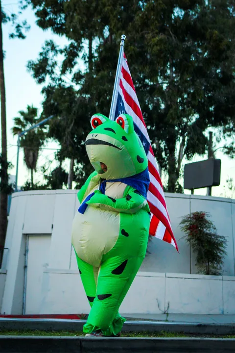 [OC] A protest at the Federal Building in Downtown L.A., where ICE has ramped up kidnappings again