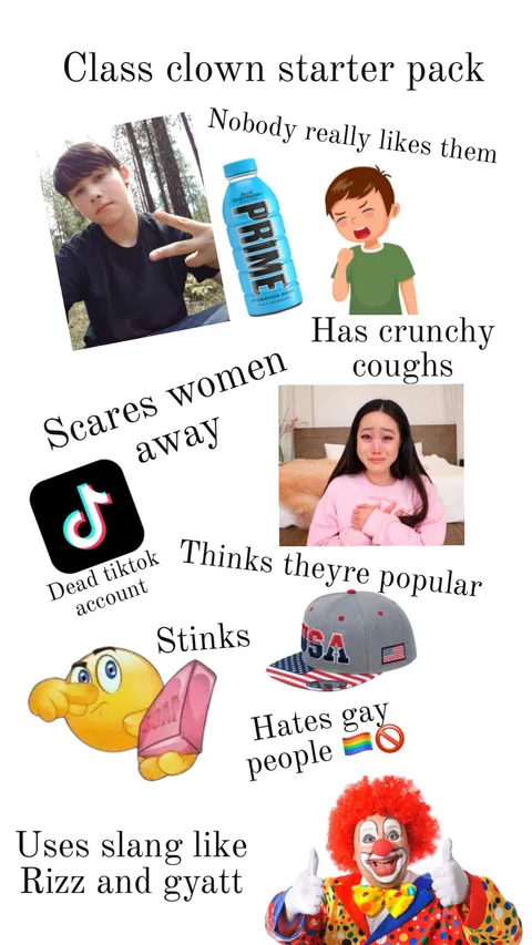 8th grade class clown starter pack