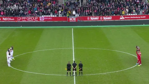 Before the match between Rot-Weiss Essen vs VfB Stuttgart II a minute of silence for the victims of the Christmas market attack in Magdeburg was disturbed by a spectator yelling "Deutschland den Deutschen" (Germany for Germans). The stadion promptly responds with "Nazis raus!" (Nazis out) chants.