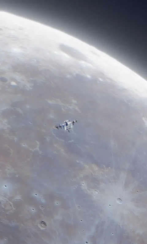 ISS transiting the moon by Andrew McCarthy