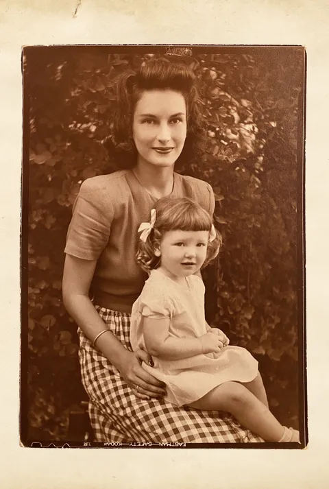 Grandmother and mom 1940s