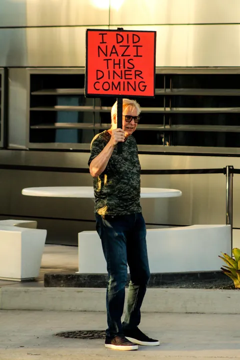 [OC] Outside the Tesla Diner in Hollywood, Friday Oct. 3