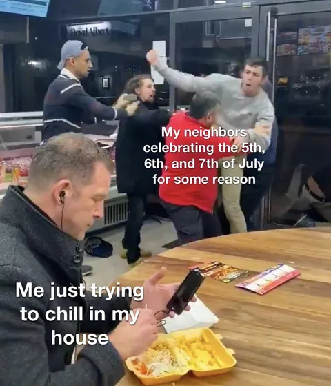 Leftover fireworks maybe?