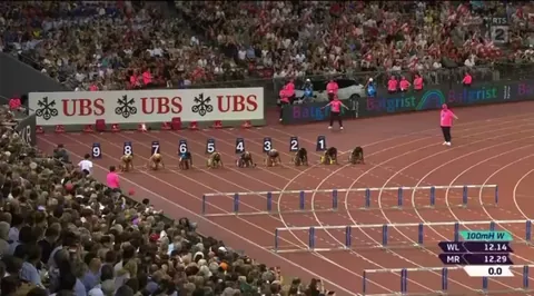 Masai Russell runs 12.09 to break the 100 meter hurdles World Record!