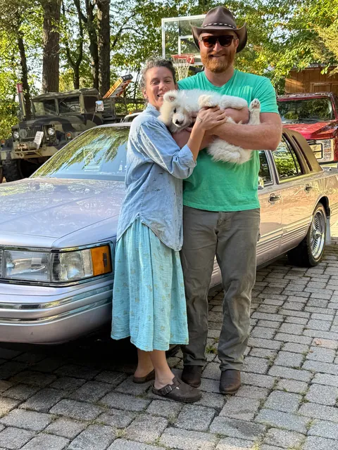 This is Glacier and he is the best little boy 🥲😊 a Samoyed about 12 weeks old