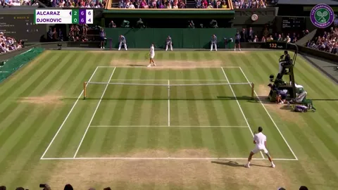 Carlos Alcaraz defeats Novak Djokovic in back-to-back years at Wimbledon. The Spaniard defends his Wimbledon title with a stunning straight sets victory over Djokovic, 6-2, 6-2, 7-6(4)