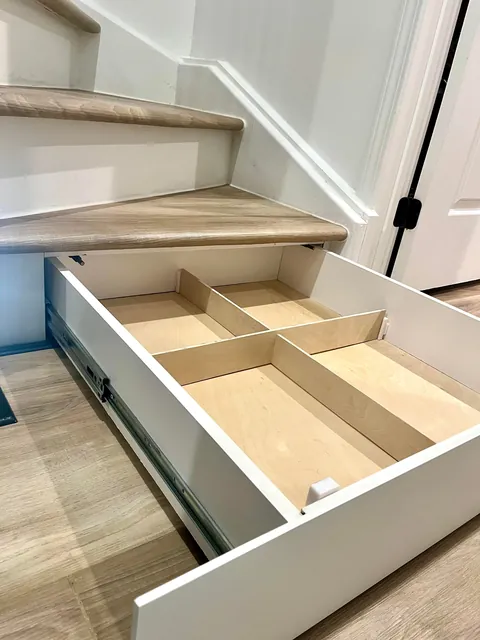 Made a staircase drawer