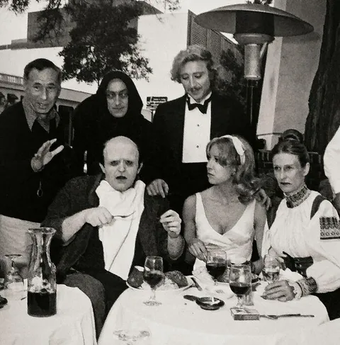 Mel Brooks taking out the cast of Young Frankenstein for lunch during filming (1974)