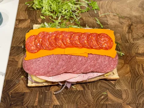 [homemade] sub sandwich.