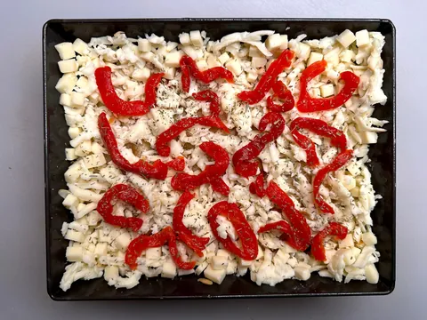 [Homemade] Sweet Chinese Sausage and Peppers Detroit Style Pizza