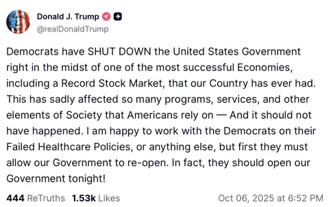 the last government shut down was during trump's first term. it was also the longest shut down in US history...