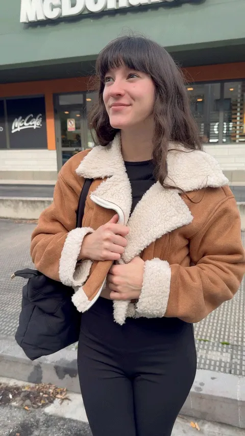 Flashing and munching on fries at McDonald’s