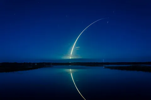 Long term exposure of a Rocket Launch