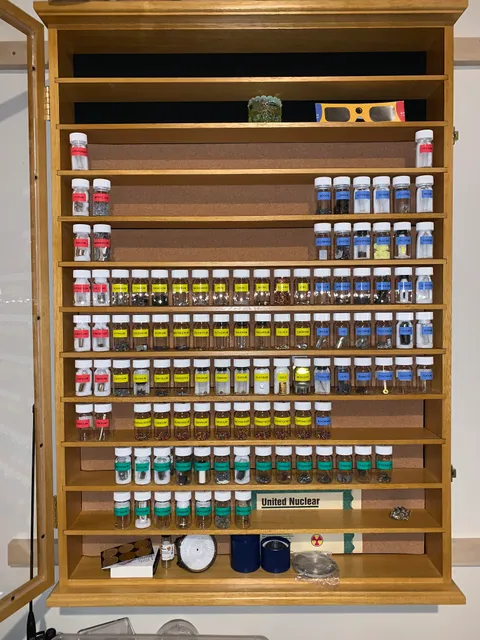 This is my Periodic Table of Elements with actual elements!