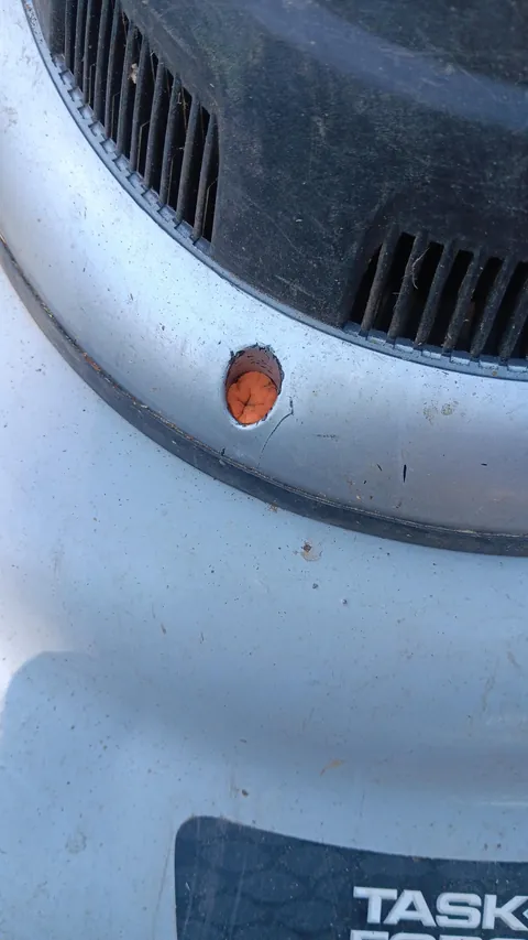 Use ear plugs to keep your lawnmower deep recessed screws/bolts clean