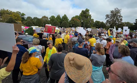 No Kings protest photos from the Quad Cities (Davenport, Iowa)