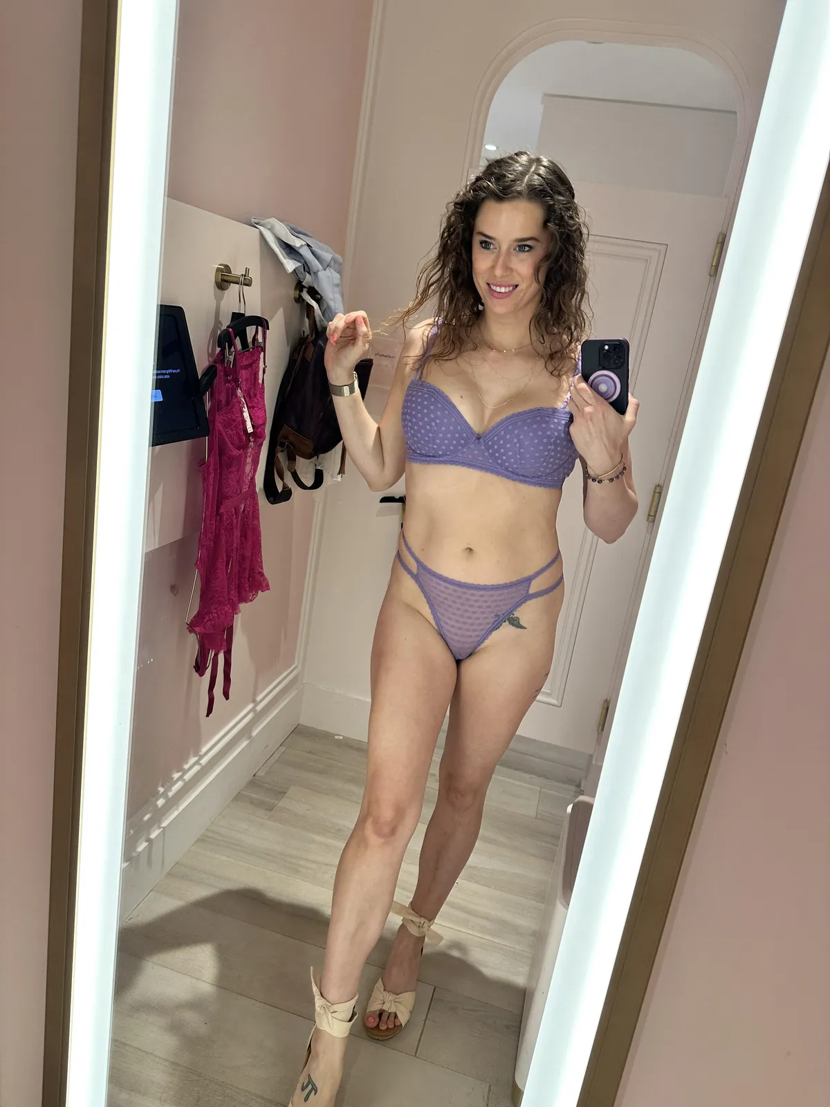 Lavender lingerie always makes me smile 💜