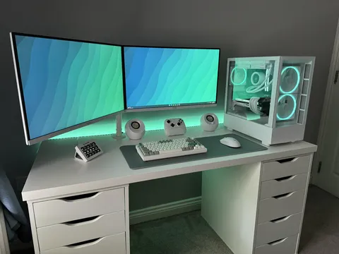 I went from buying pre-built PCs to finally building my own, before and after in the comments.