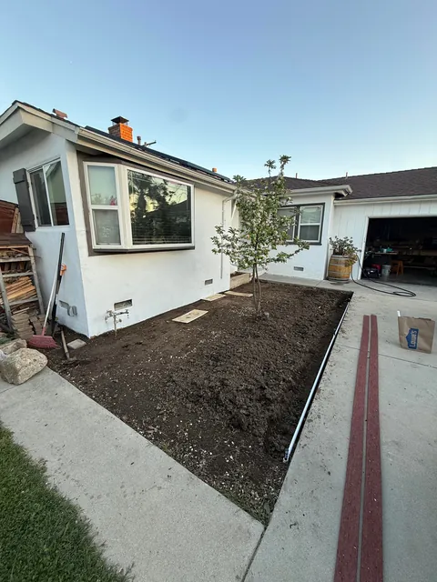 Small Front Yard Overhaul - Desert Landscape with Dry Creek in SoCal
