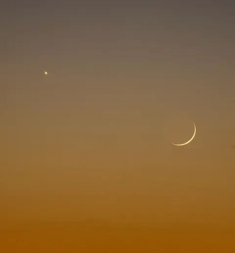 Venus and the moon