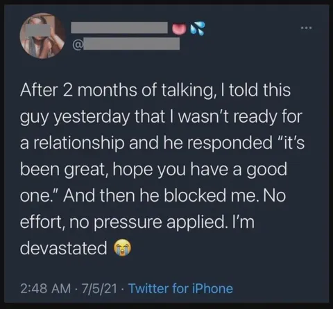 I can't imagine why he'd move on...