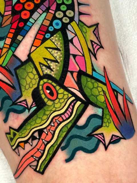 Killer Croc collab done by KT Chidgey &amp; Mike Boyd @ Royal Legion in ATX