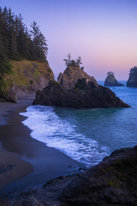 Twilight light at secret beach, Oregon, USA [2048x3072][oc]