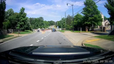[OC] Cuts in front of cop, followed by cop, then speeds in school zone.