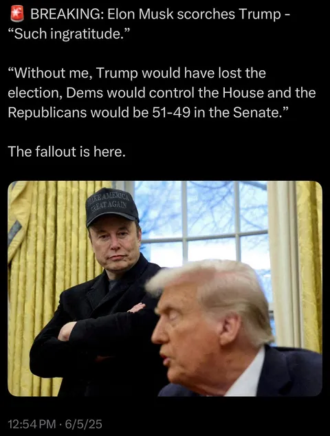 Elon Musk is beefing with Trump directly now