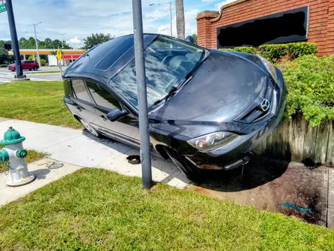 16 year old didn't execute the turn into our neighborhood correctly